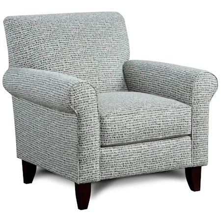 Print Fabric Accent Chair